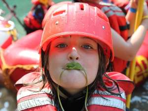 Family rafting in BC