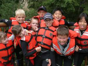 Kids love rafting in BC