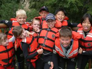 Kids love rafting in BC