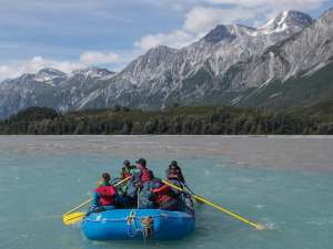 The Alsek and Tatshenshini Rivers meet between two of Alaska's wildest mountain ranges