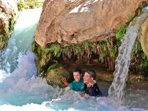 Playing in Havasu Creek along the Colorado River